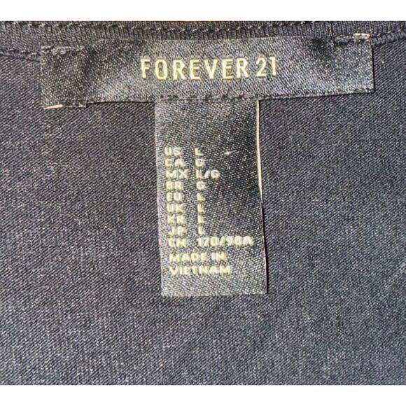 Forever 21 Women's L Large LIttle Black Dress Long Sleeve Wrap Around Pullover - Picture 5 of 10